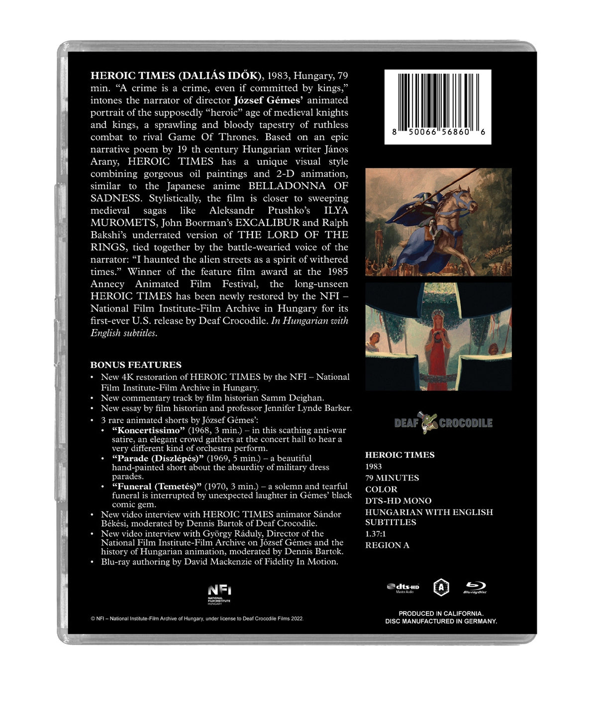 Back cover of Heroic Times [Blu-ray]