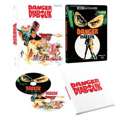 Box contents of Danger: Diabolik (1968) Limited Edition Hardbox [4K Ultra HD + Blu-ray] (Australian Import)