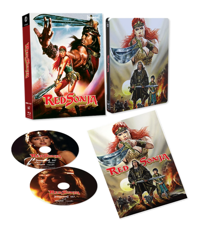 Box contents of Red Sonja (1985) Steelbook Lenticular [4K Ultra HD + Blu-ray]