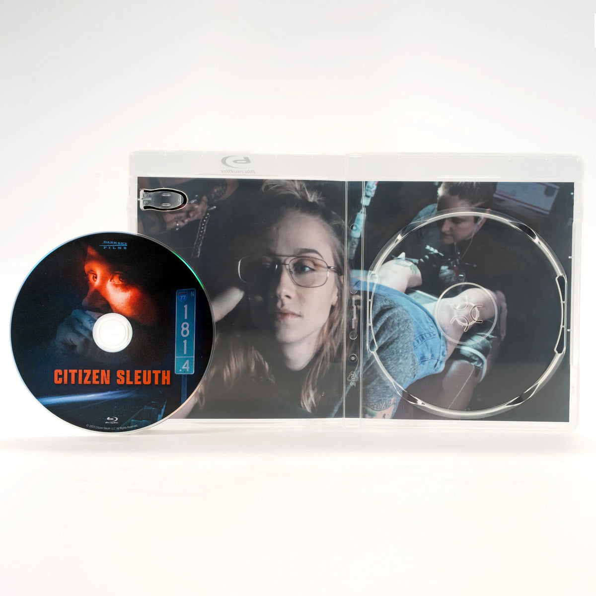 Open case showing disc art of Citizen Sleuth [Blu-ray]