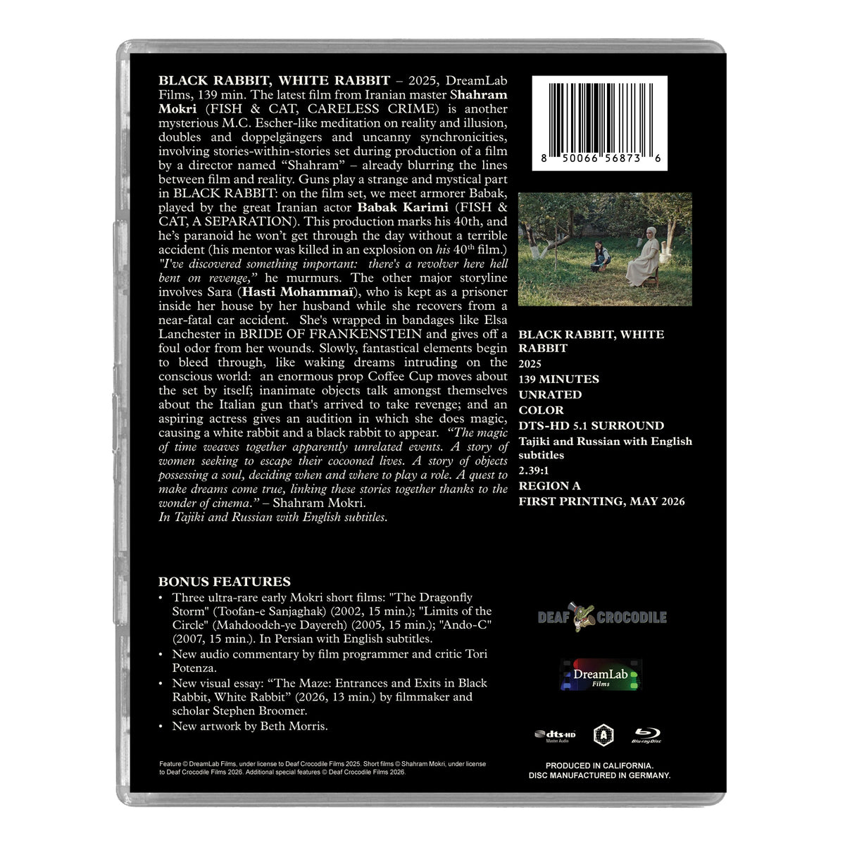Back cover of Black Rabbit, White Rabbit Standard Edition [Blu-ray]