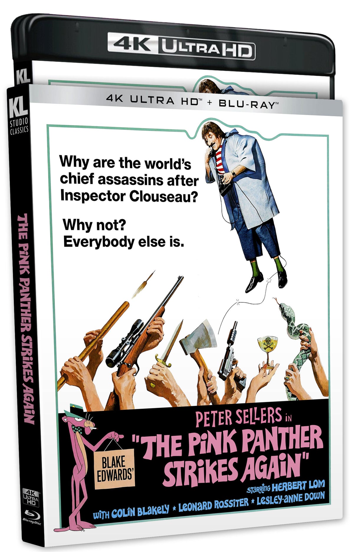 Front slipcover of The Pink Panther Strikes Again [4K Ultra HD + Blu-ray]