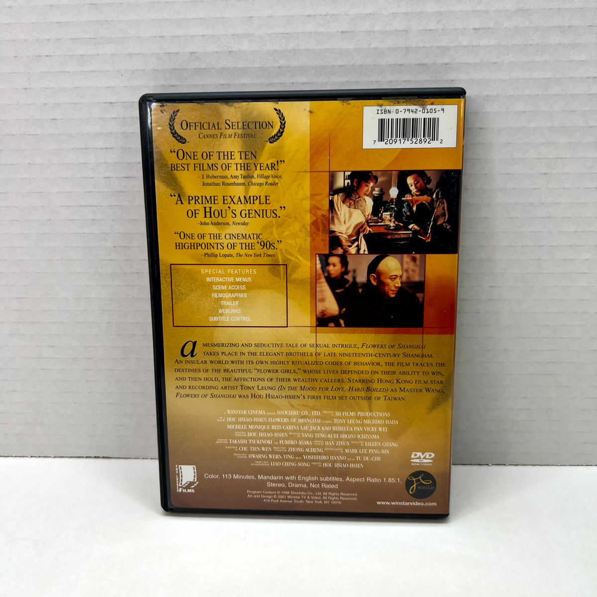 Back cover of Flowers of Shanghai (Mandarin) [DVD]