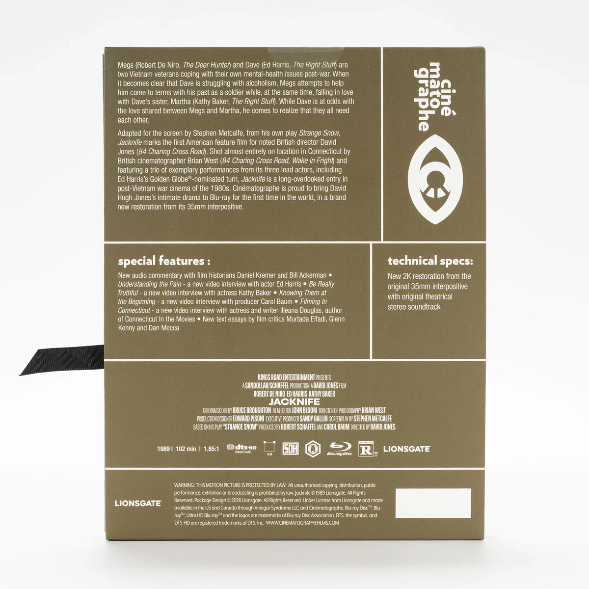 Back cover of Jacknife [Blu-ray]
