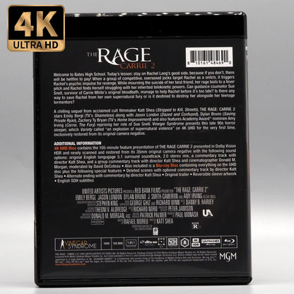 Back case of The Rage: Carrie 2 [4K Ultra HD + Blu-ray]