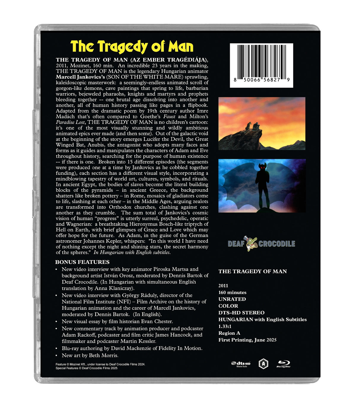 Back cover of The Tragedy Of Man [Blu-ray]