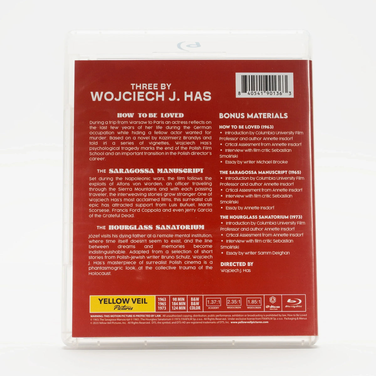 Back case of Three By Wojciech J. Has Limited Edition [Blu-ray]
