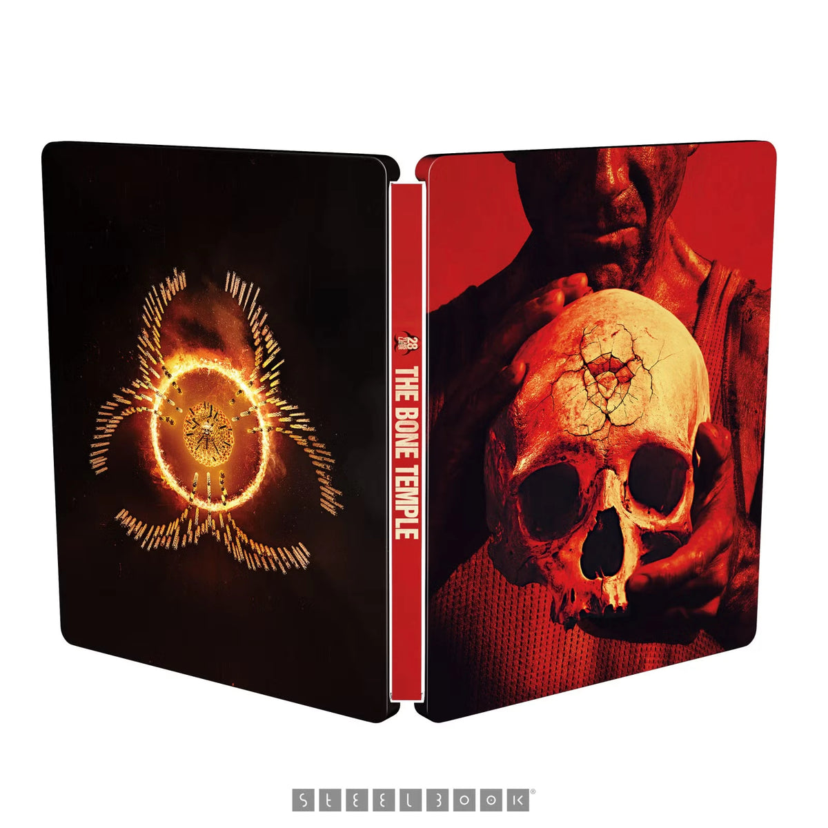 Full cover of 28 Years Later: The Bone Temple Limited Edition Steelbook (UK Import) [4K Ultra HD + Region B Blu-ray]