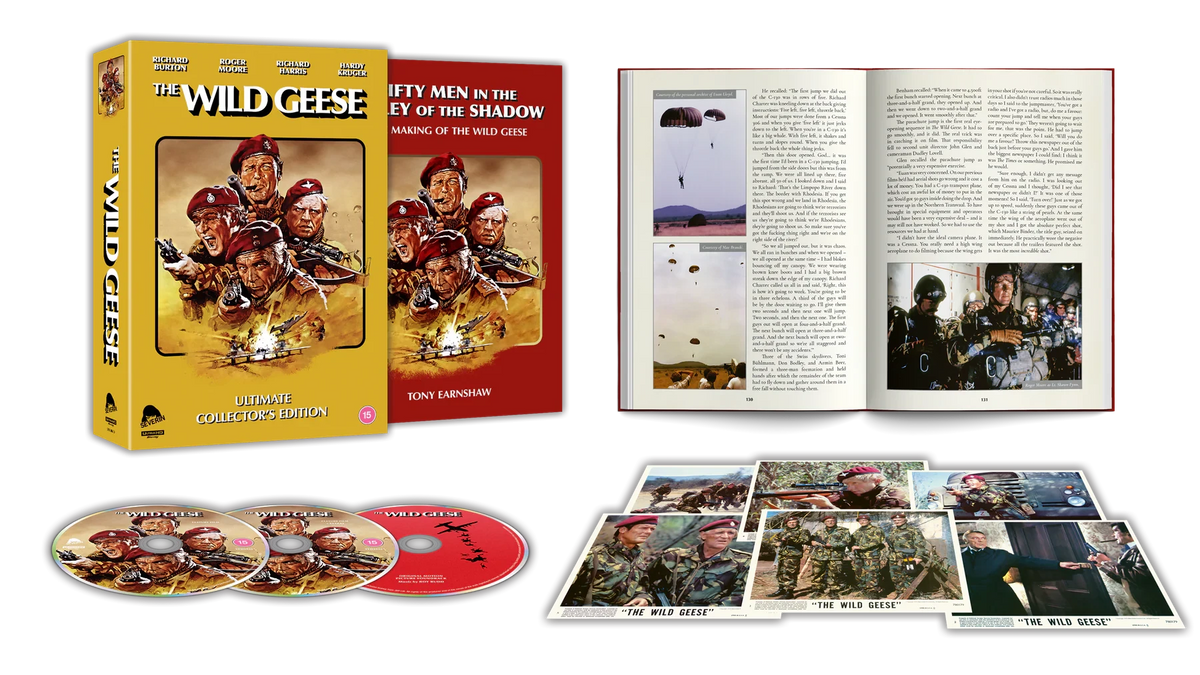 Box contents of The Wild Geese Collector's Edition (UK Import) [4K Ultra HD + Blu-ray]