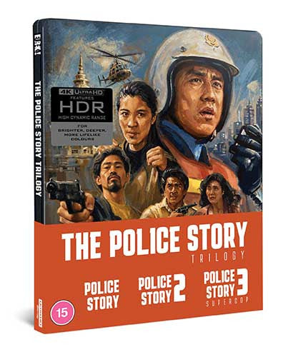 Front cover of The Police Story Trilogy Limited Edition Steelbook (UK Import) [4K Ultra HD]