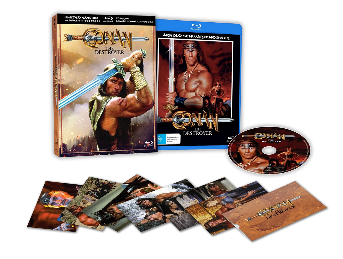 Box contents of Conan The Destroyer (1984) Limited Edition Lenticular Hardcase [Blu-ray] (Australian Import)