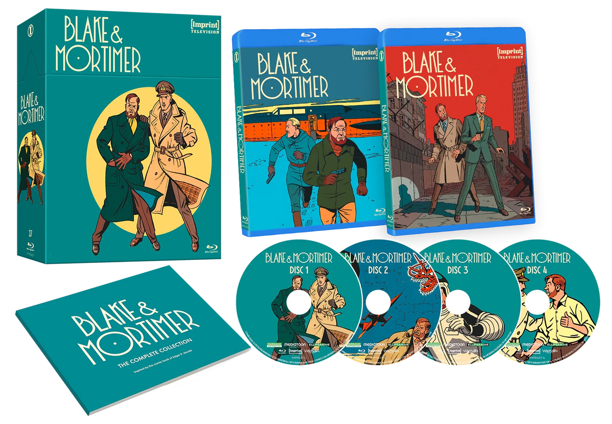 Box contents of Blake and Mortimer: Complete Collection Limited Edition Hardbox [Blu-ray] (Australian Import)