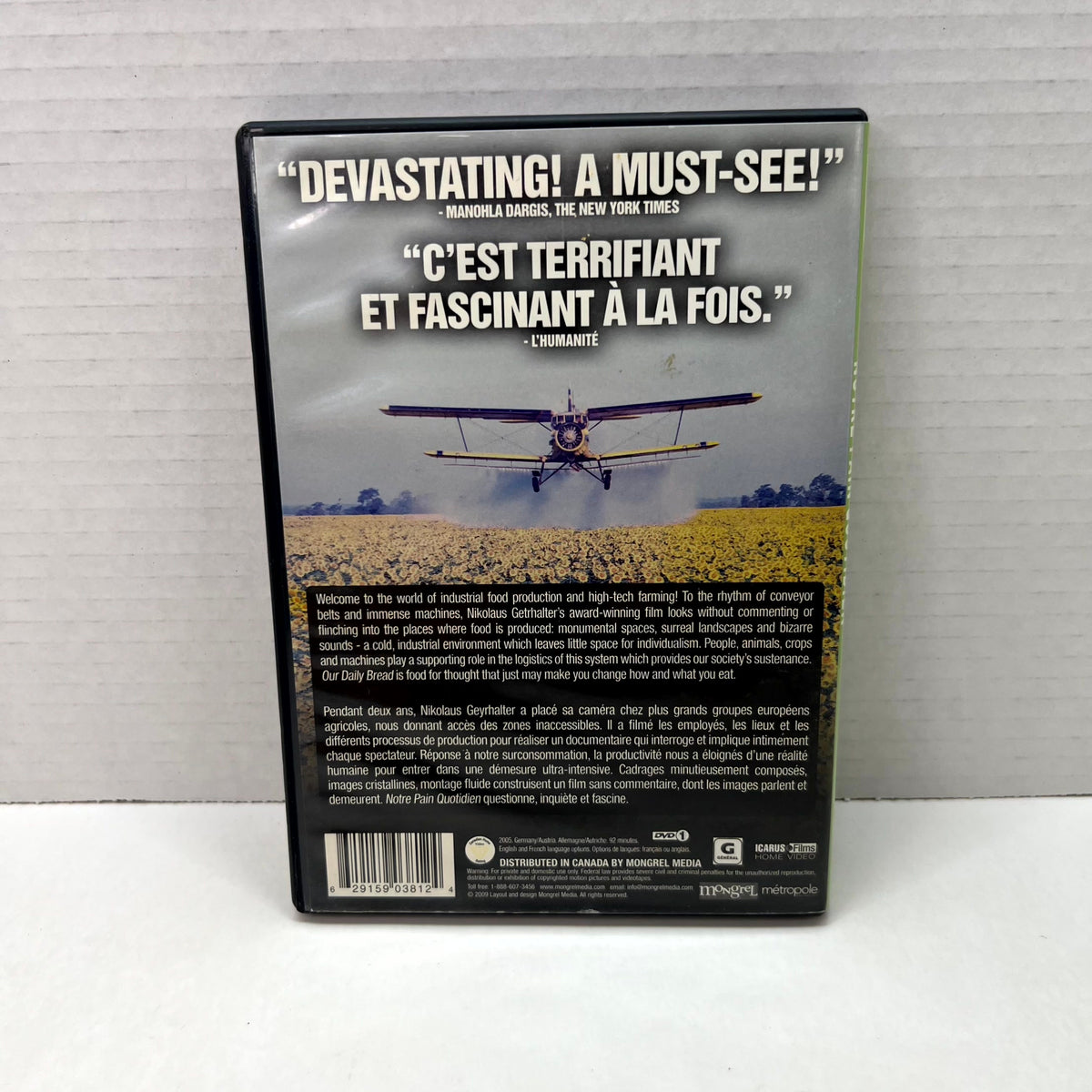 Back cover of Our Daily Bread [DVD]