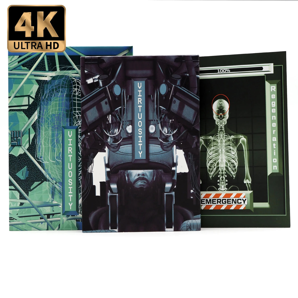 Open box showing contents of Virtuosity [4K Ultra HD + Blu-ray Set]