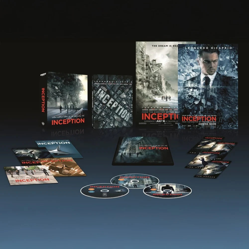 Box contents of Inception Collector's Edition Steelbook (UK Import) [4K Ultra HD + Blu-ray]