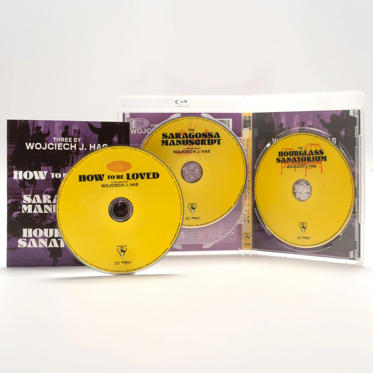 Open case showing disc art of Three By Wojciech J. Has Limited Edition [Blu-ray]