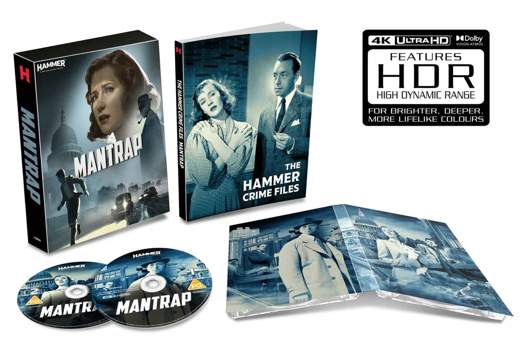 Box contents of Mantrap Limited Edition Collector's Ed. (UK Import) [4K Ultra HD + Region B Blu-ray]