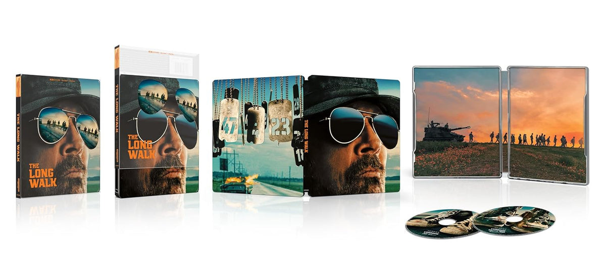 Full package of The Long Walk Limited Edition Steelbook (UK Import) [4K Ultra HD + Region B Blu-ray]