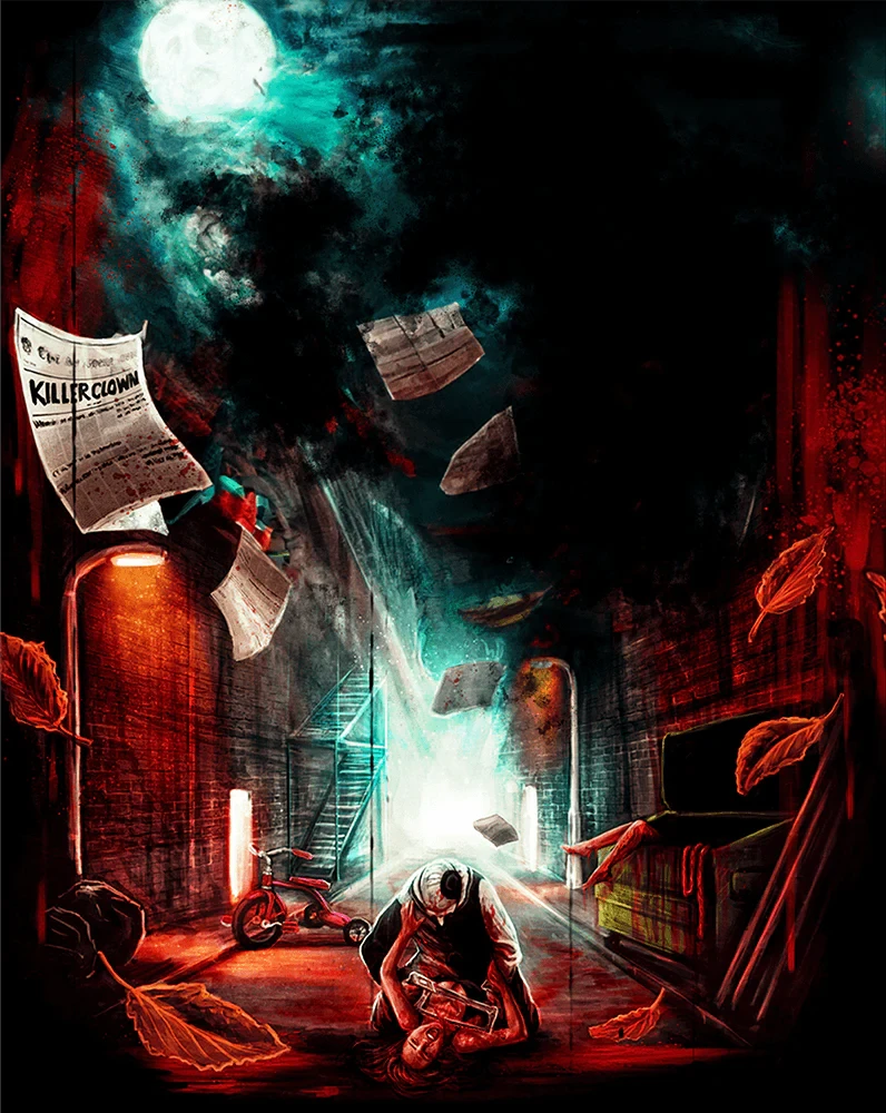 Art card 4 from ART ATTACK - Terrifier Collector's Edition Boxset [4K Ultra HD + Blu-ray] (Australian Import)