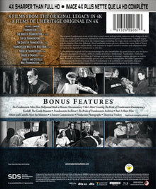 Back cover of Frankenstein Complete Legacy Collection [4K Ultra HD]