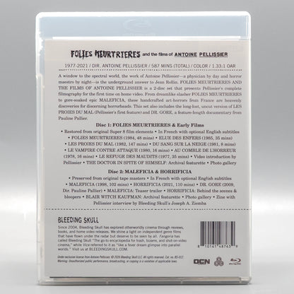 Back case of Folies Meurtrieres; Films of Antoine Pellissier (Standard) [Blu-ray]