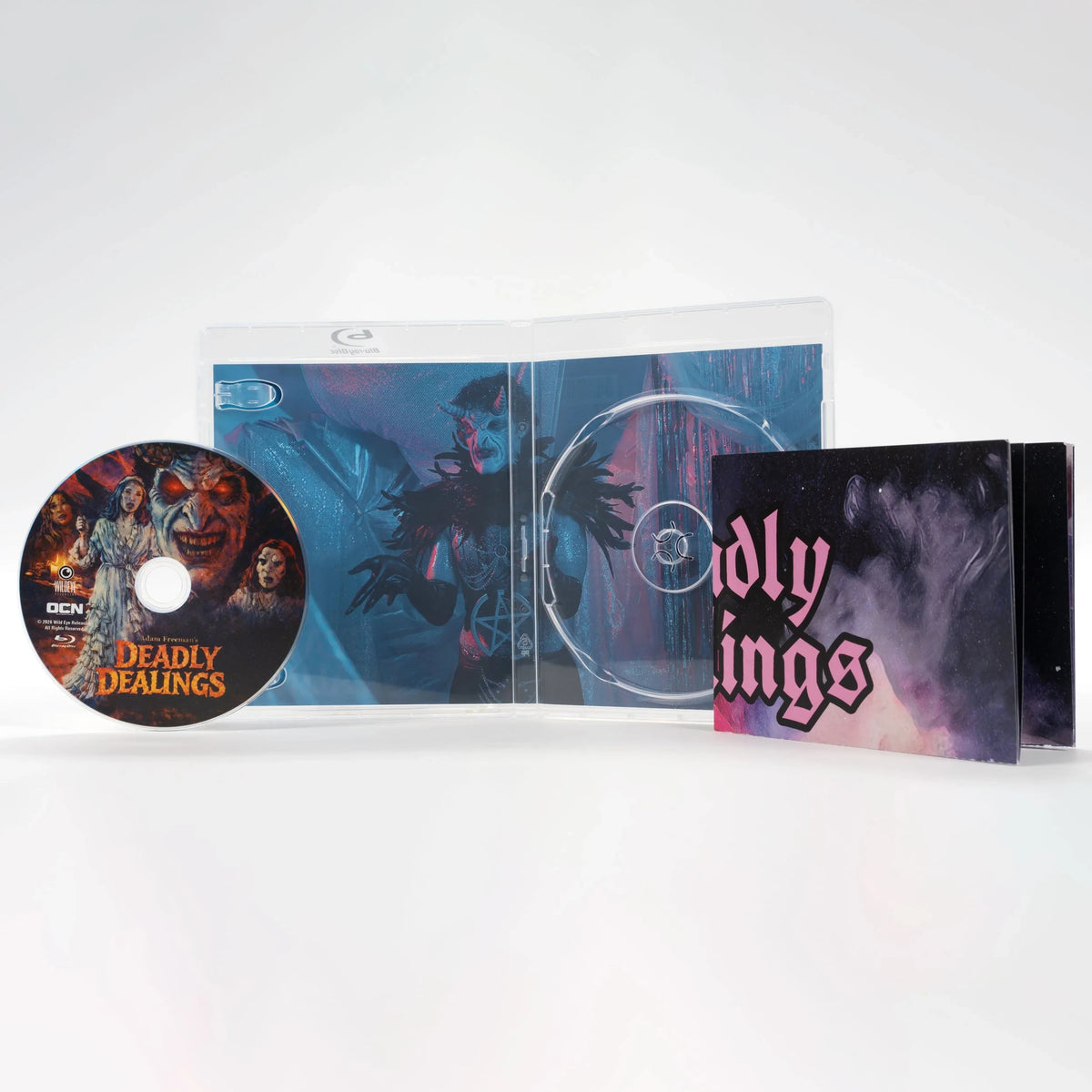 Open case showing disc art of Deadly Dealings [Blu-ray]