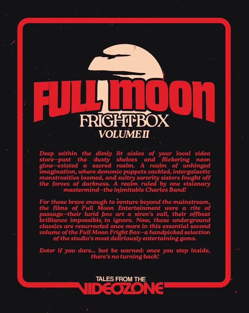 Back cover of Full Moon Fright Box Vol 2 (Standard Edition) [Blu-ray] (Australian Import)