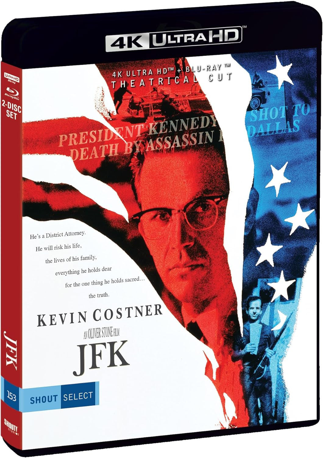 Front cover of JFK (1991) Theatrical Cut [4K Ultra HD + Blu-ray]