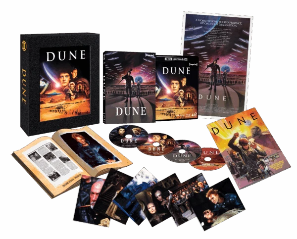 Box contents of Dune (1984) Limited Edition Sandbox [4K Ultra HD + Blu-ray] (Australian Import)