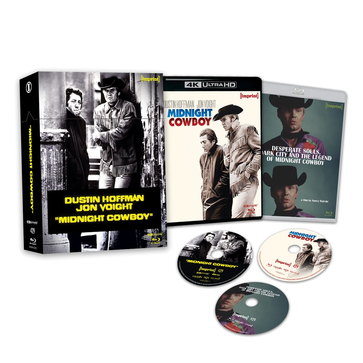 Box contents of Midnight Cowboy (1969) Limited Edition Hardbox [4K Ultra HD + Blu-ray] (Australian Import)