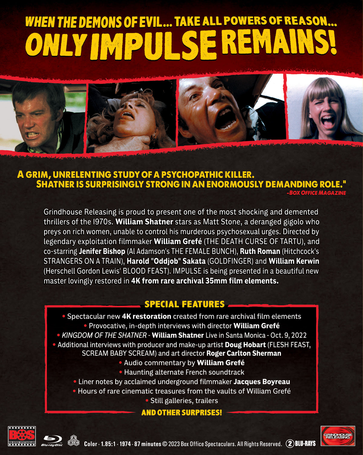 Back cover of Impulse [Blu-ray]