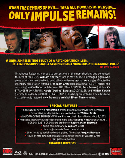 Back cover of Impulse [Blu-ray]