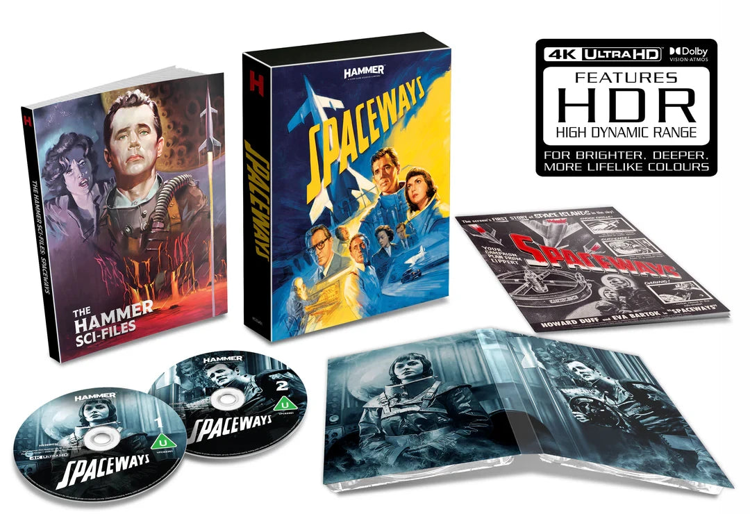Box contents of Spaceways Limited Edition Collector's Ed (UK Import) [4K Ultra HD + Region B Blu-ray]