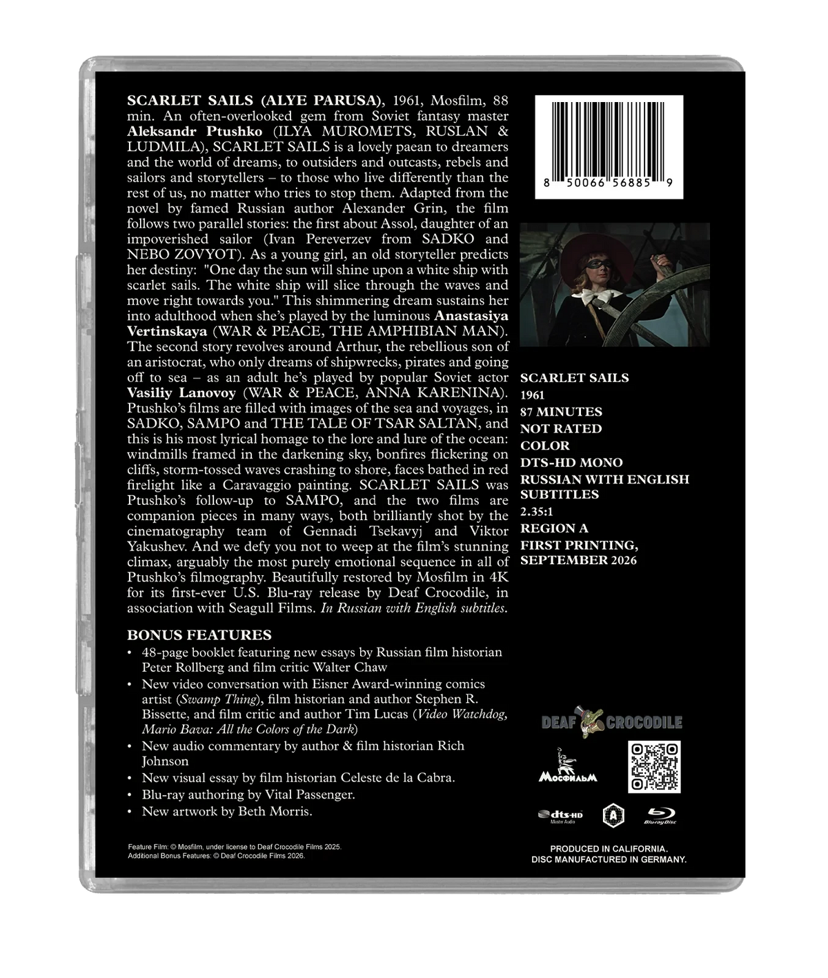 Back case of Scarlet Sails Limited Slipcover Edition [Blu-ray]
