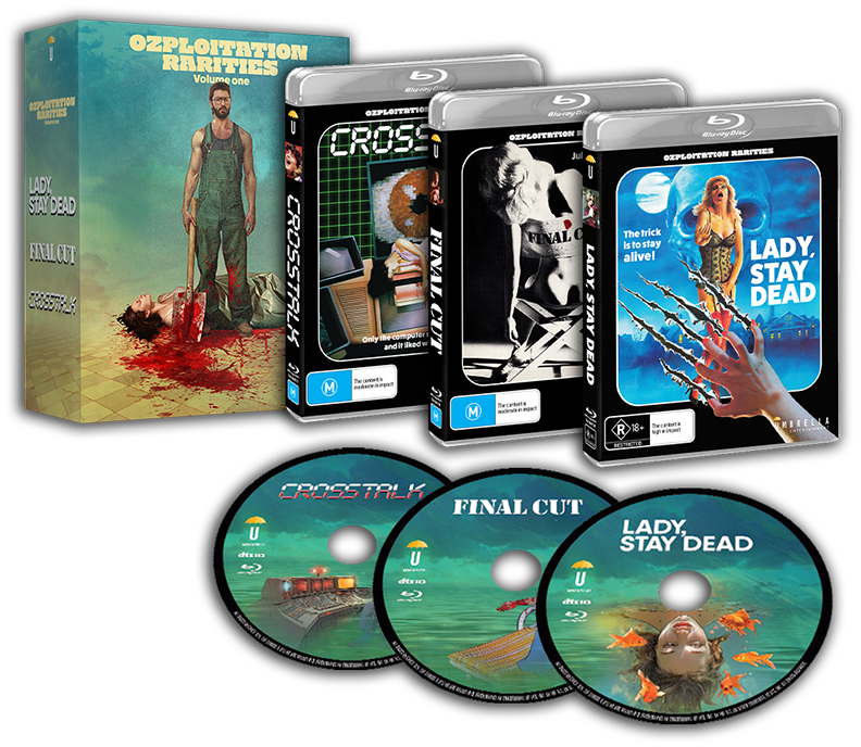Ozploitation Rarities Volume 1 Australian Blu-ray three-film set with slip packaging and three cases
