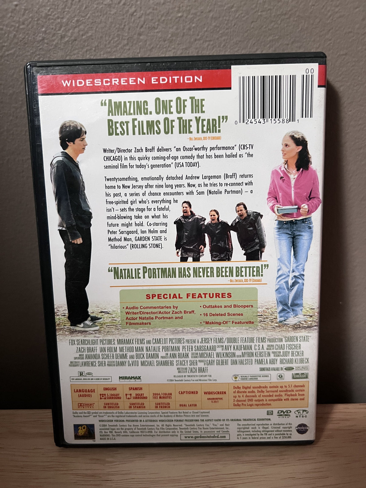 Garden State: Widescreen - back