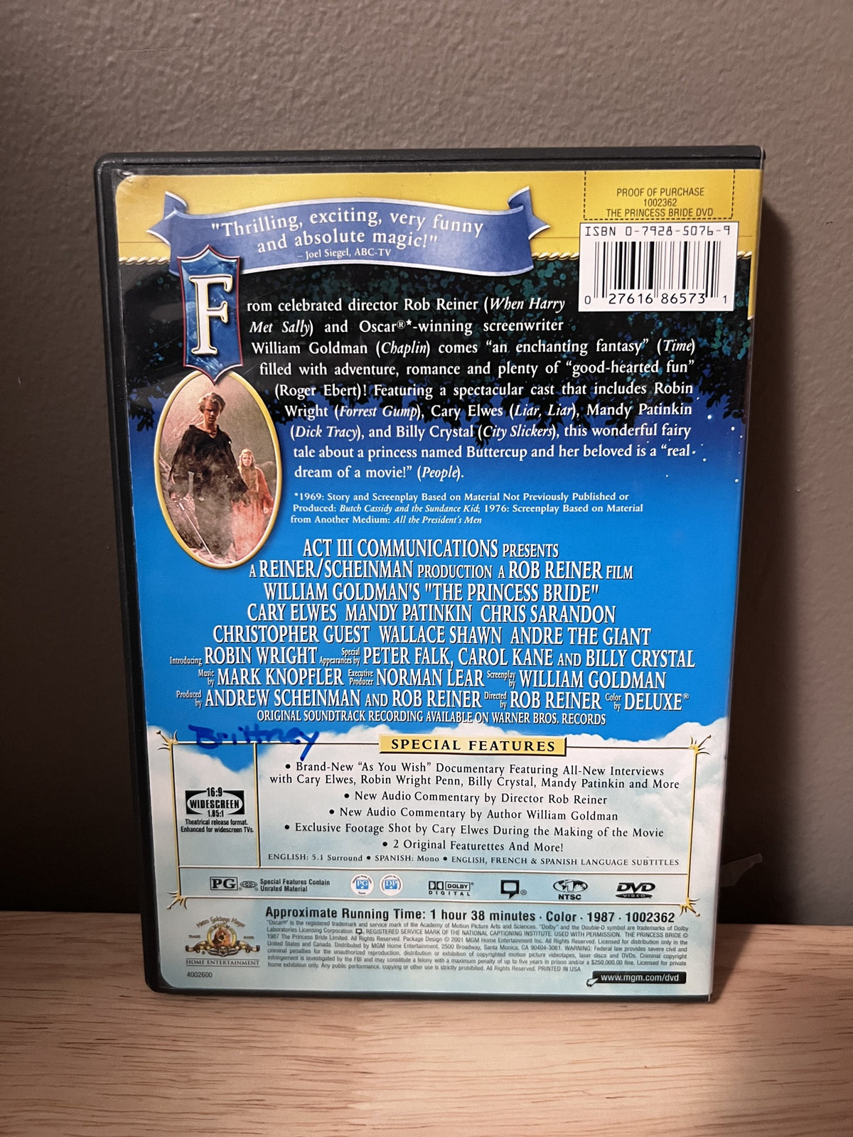 The Princess Bride: Special Edition - back