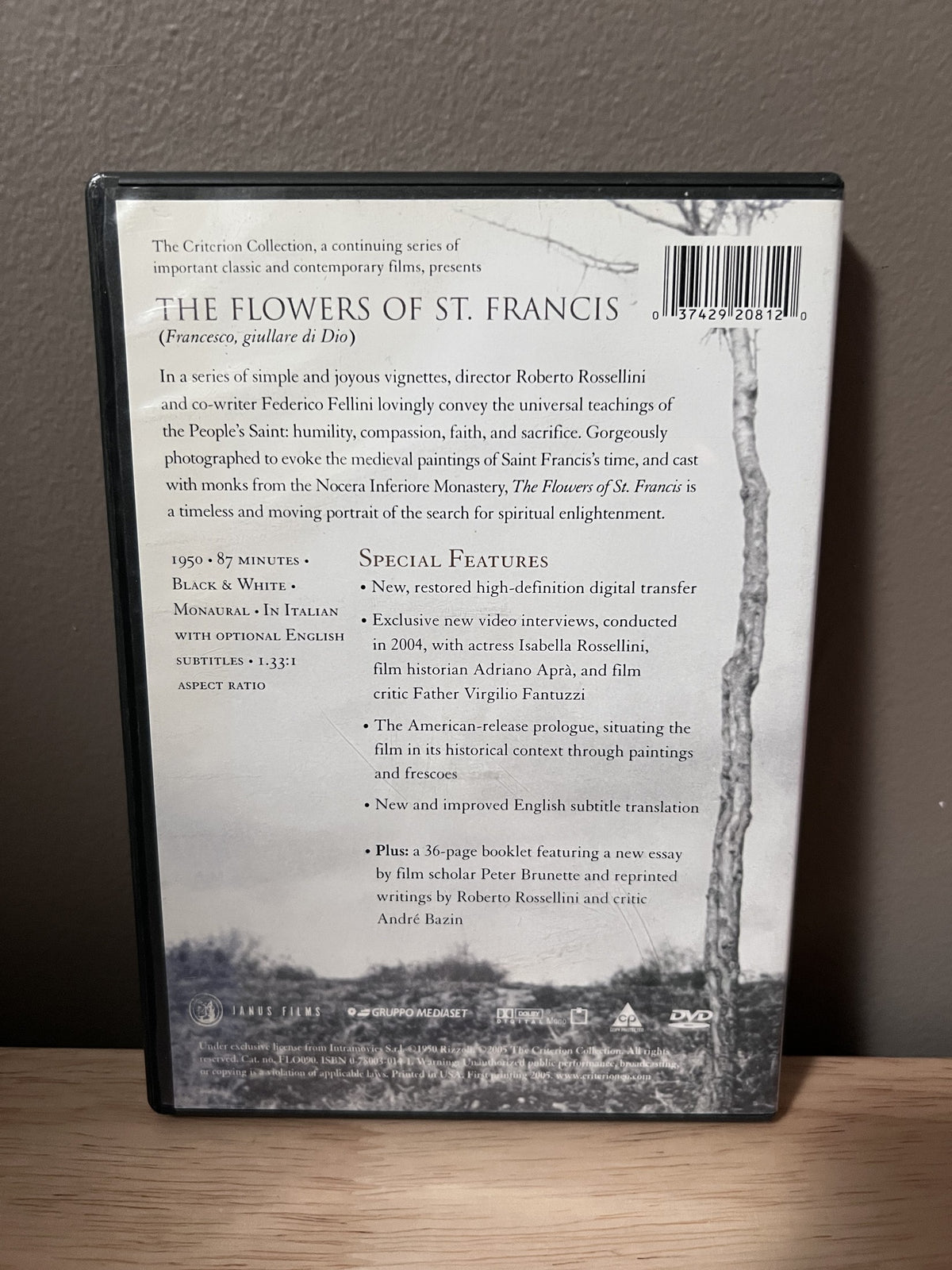 The Flowers of St. Francis: The Criterion Collection - back