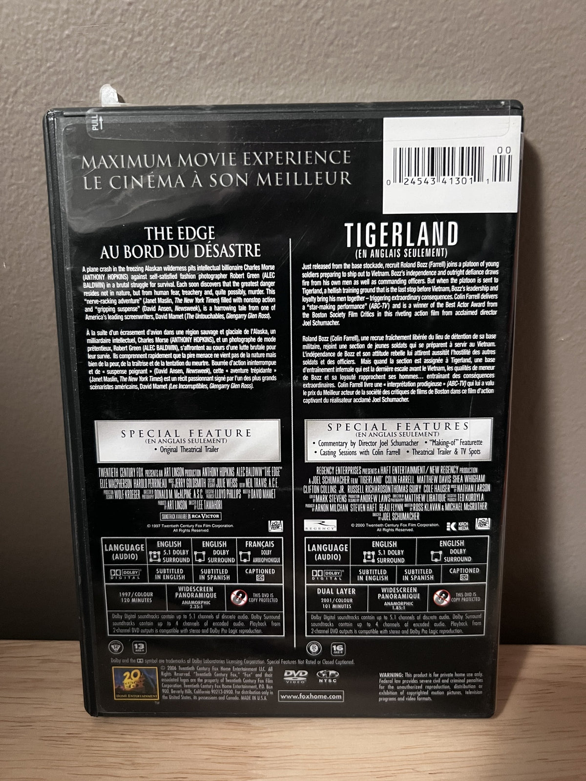 The Edge / Tigerland: Double Feature - back