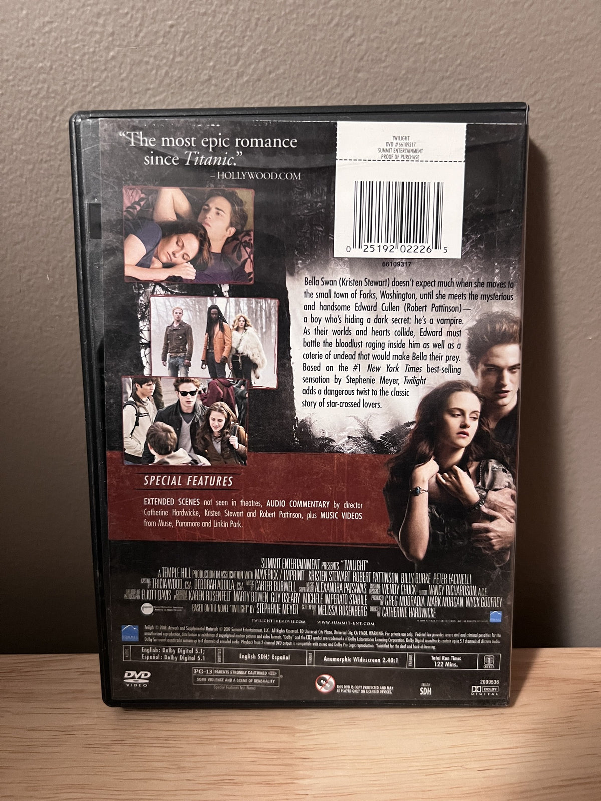 Twilight: Two-Disc Edition - back
