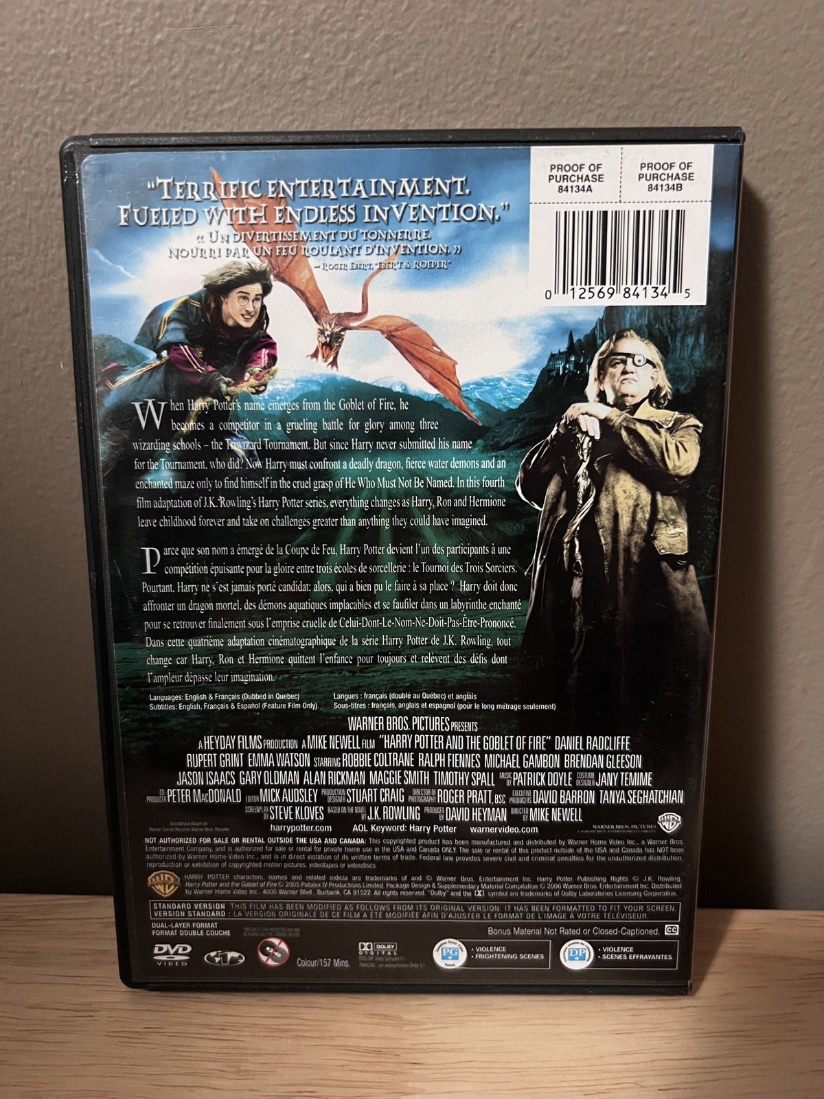 Harry Potter and the Goblet of Fire: Full Screen - back