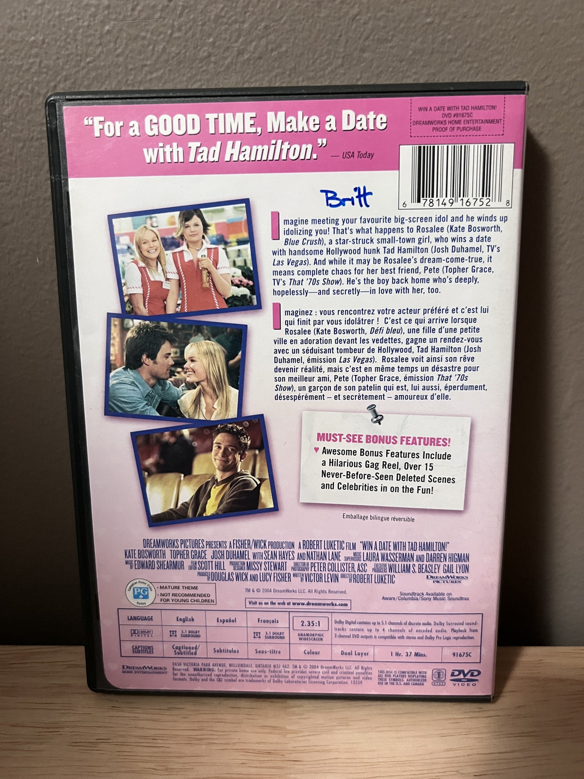 Win a Date with Tad Hamilton! - back