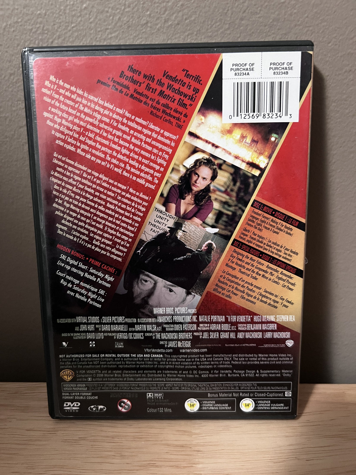 V for Vendetta: Two-Disc Special Edition - back