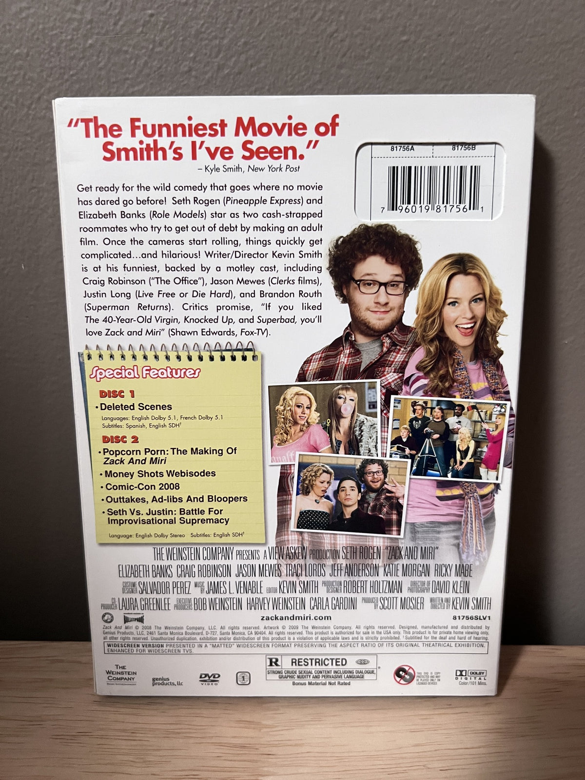 Zack and Miri: Two-Disc Edition - back