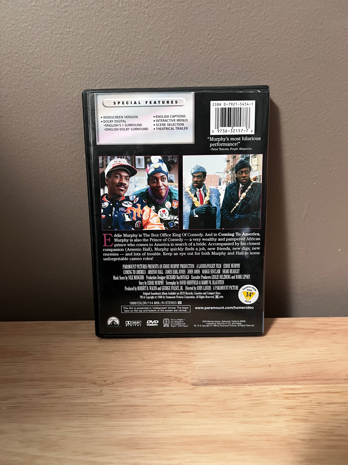 Back cover of Coming to America (Widescreen Collection) DVD