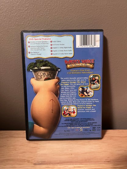 Rear / packaging view of Popeye's Voyage: The Quest for Pappy DVD