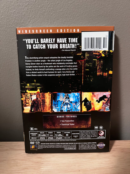 Rear / packaging view of Predator 2: Widescreen Edition DVD