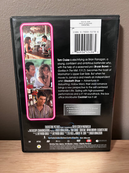 Rear / packaging view of Cocktail: Widescreen DVD
