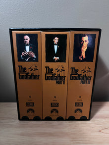 Back packaging of The Godfather Collection VHS