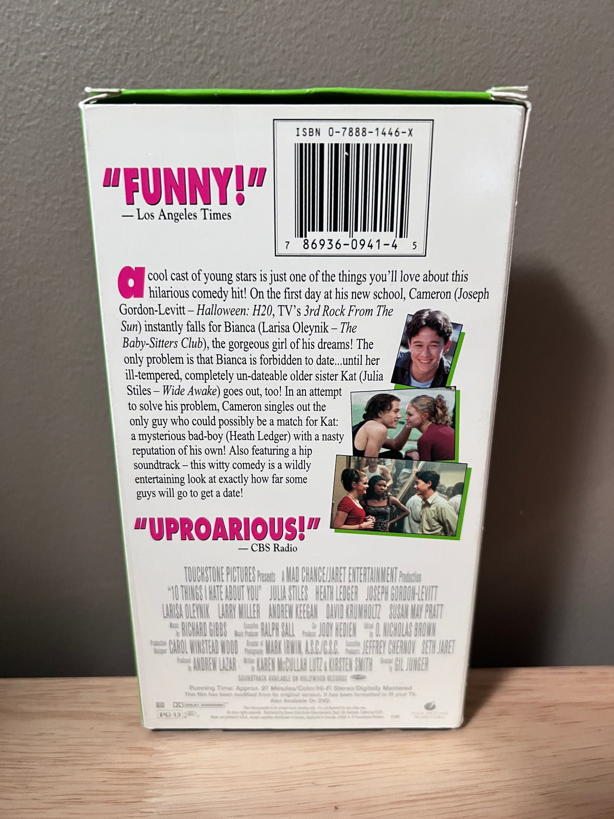 Back packaging of 10 Things I Hate About You VHS